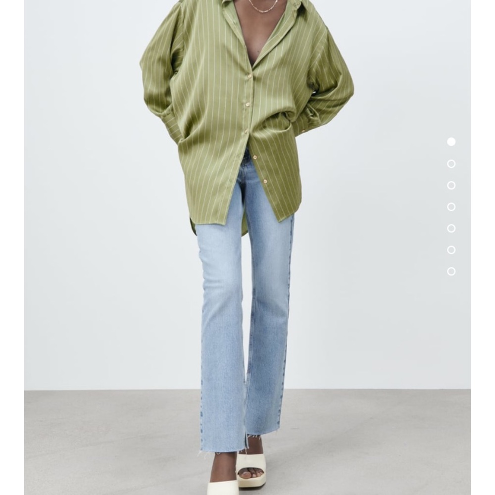 Zara silk oversized shirt